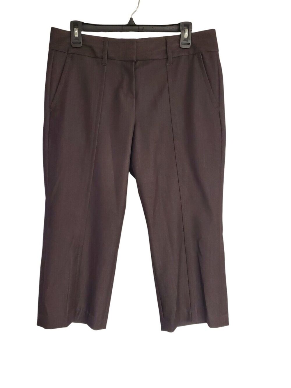 Women's Sharagano Dark Gray (Brown Hue) Cropped Dress Pants Trousers | Size 8